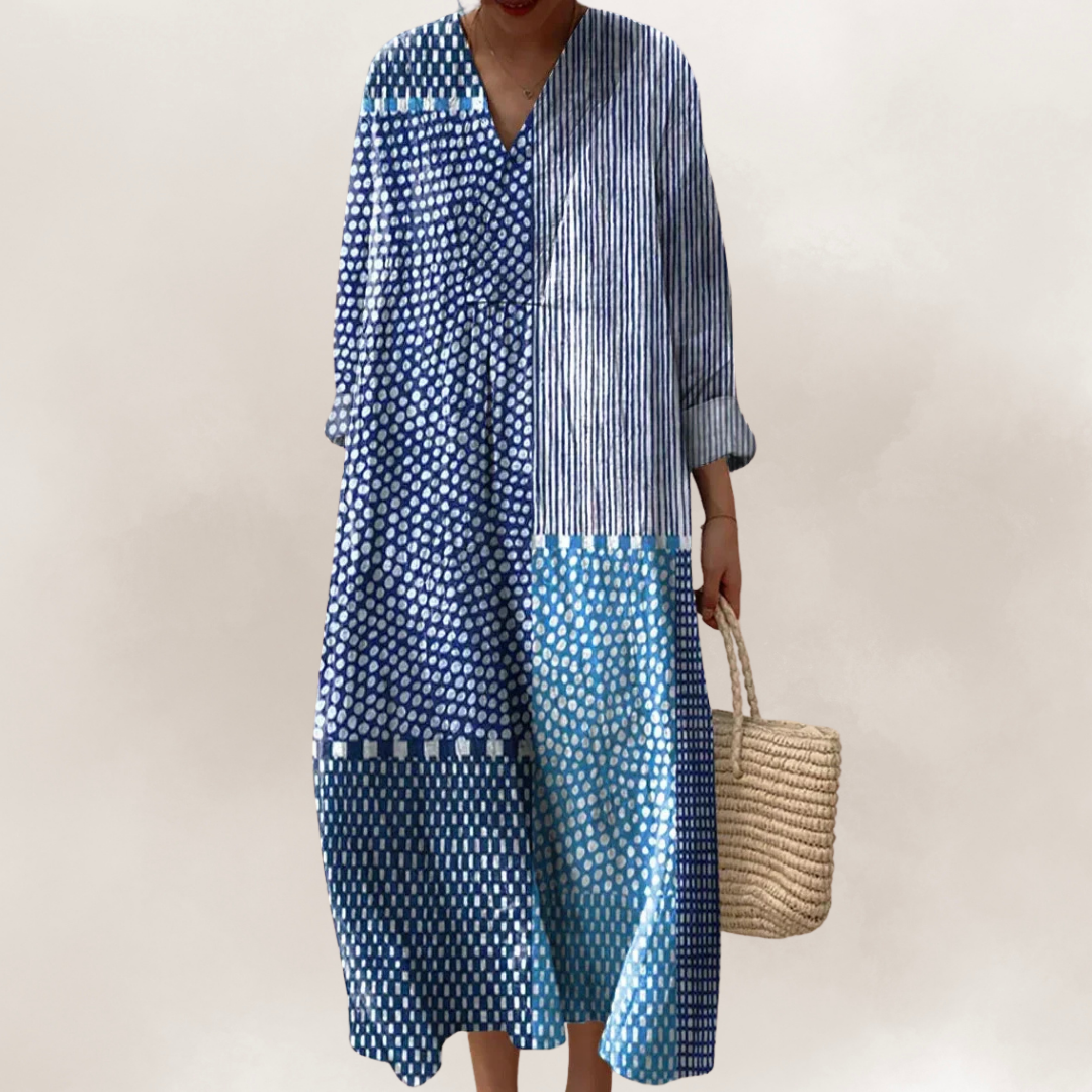 Vlasta | Wzorzysta sukienka