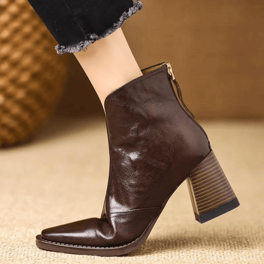 Ewa | Eleganckie Botki na Średnim Obcasie