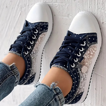 ROZALINA | Eleganckie Koronkowe Sneakersy