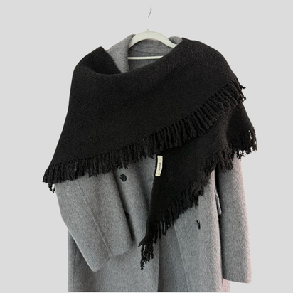 Lorena Driekhoekige sjaal met gebreide wol