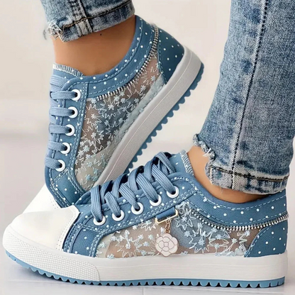 ROZALINA | Eleganckie Koronkowe Sneakersy