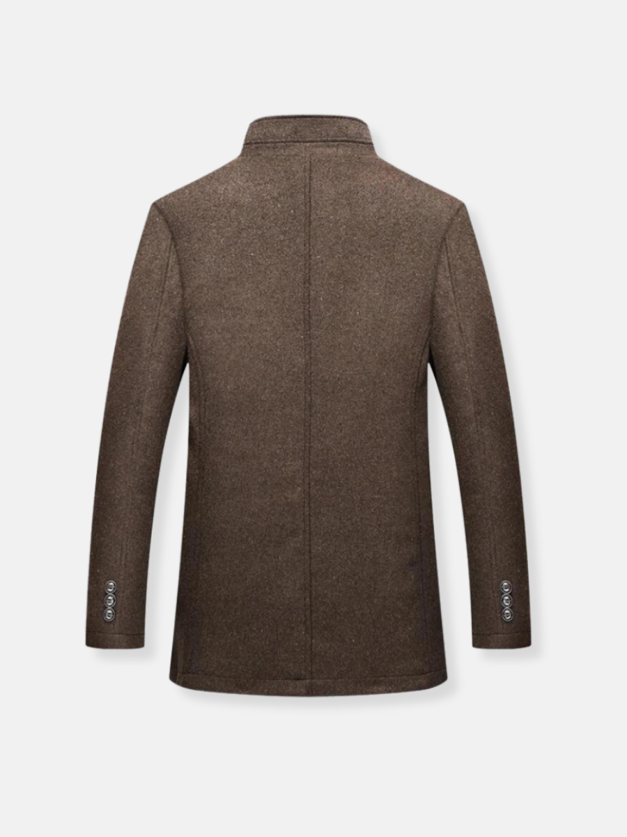 Daniel | Wełniany Płaszcz Trench Męski