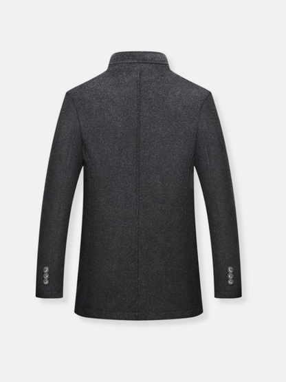 Daniel | Wełniany Płaszcz Trench Męski