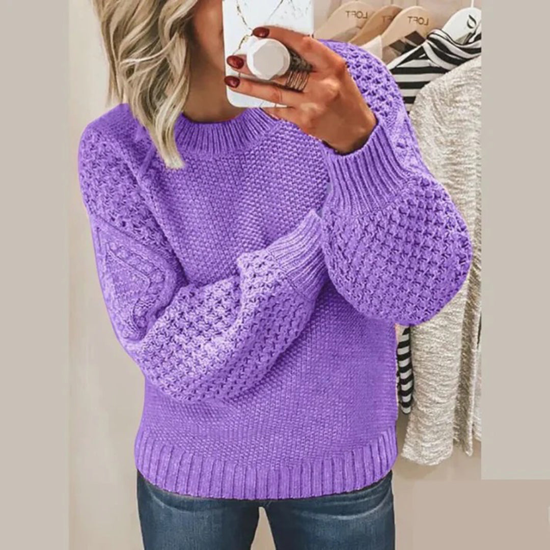 Damski sweter z grubym splotem – miękki, ciepły, oversize