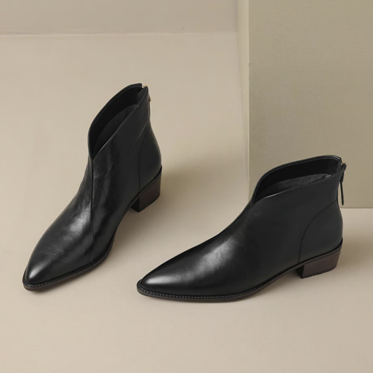 DELACROIX | Eleganckie Skórzane Botki
