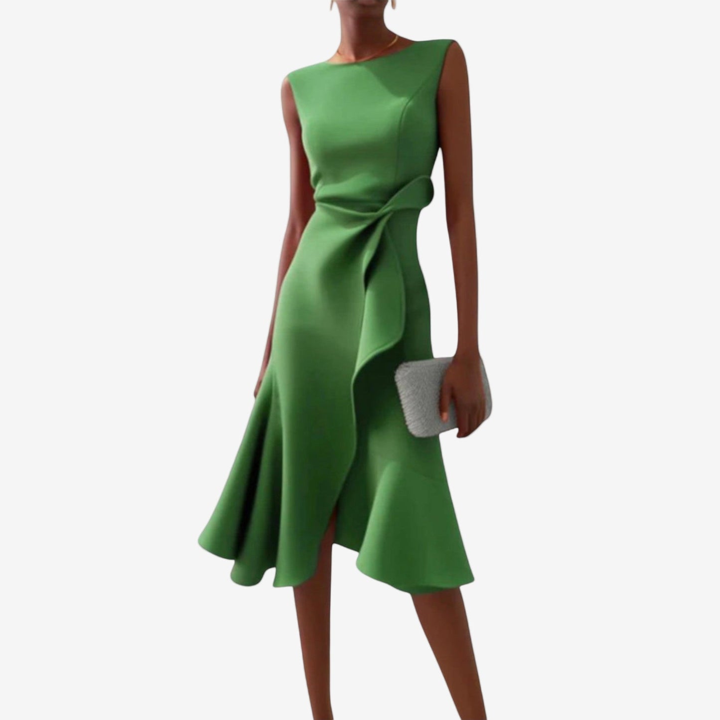 Eliana | Elegancka sukienka midi o asymetrycznym kroju