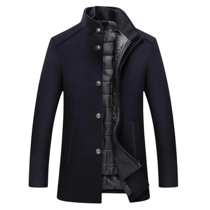 Daniel | Wełniany Płaszcz Trench Męski