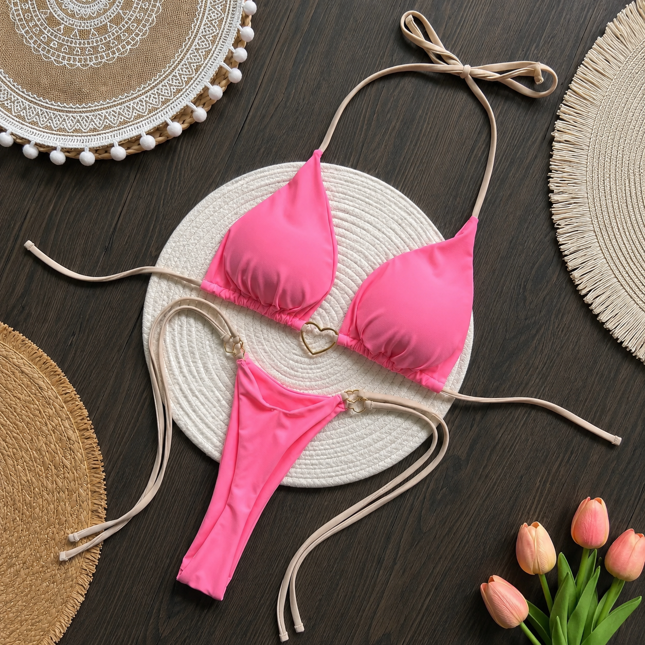 Sienna – dwuczęściowe bikini z ozdobnym sercem