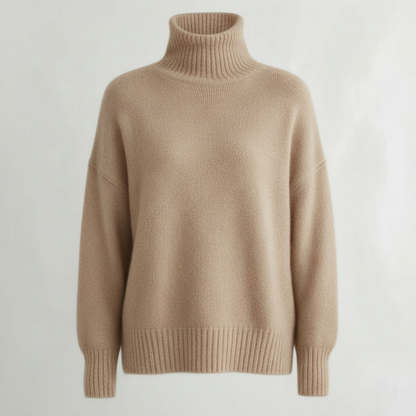 Damski Sweter | Długi Rękaw Golfowy Krój Pulower Top Dopasowanie