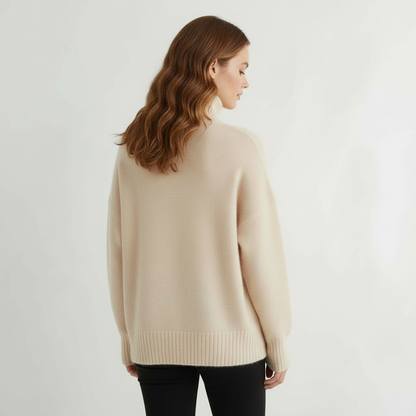 Damski Sweter | Długi Rękaw Golfowy Krój Pulower Top Dopasowanie