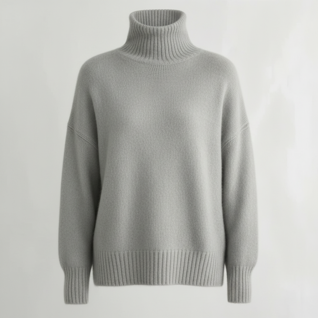 Damski Sweter | Długi Rękaw Golfowy Krój Pulower Top Dopasowanie