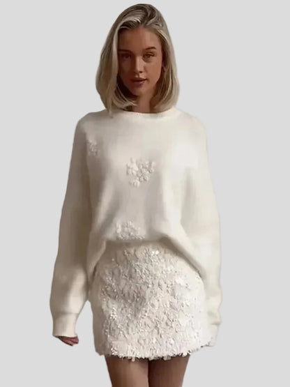 Ivory Fleur Couture Knit Set