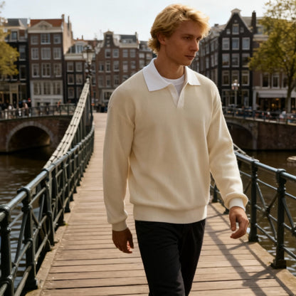 Bruno Gebreide Polo Sweater