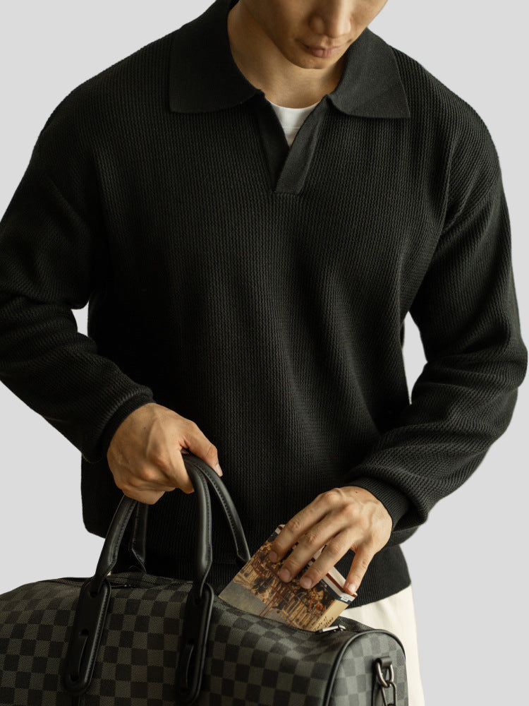 Bruno Gebreide Polo Sweater