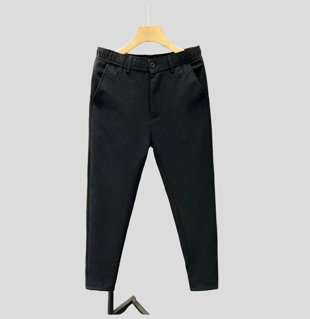 Noir Waffle Knit Broek