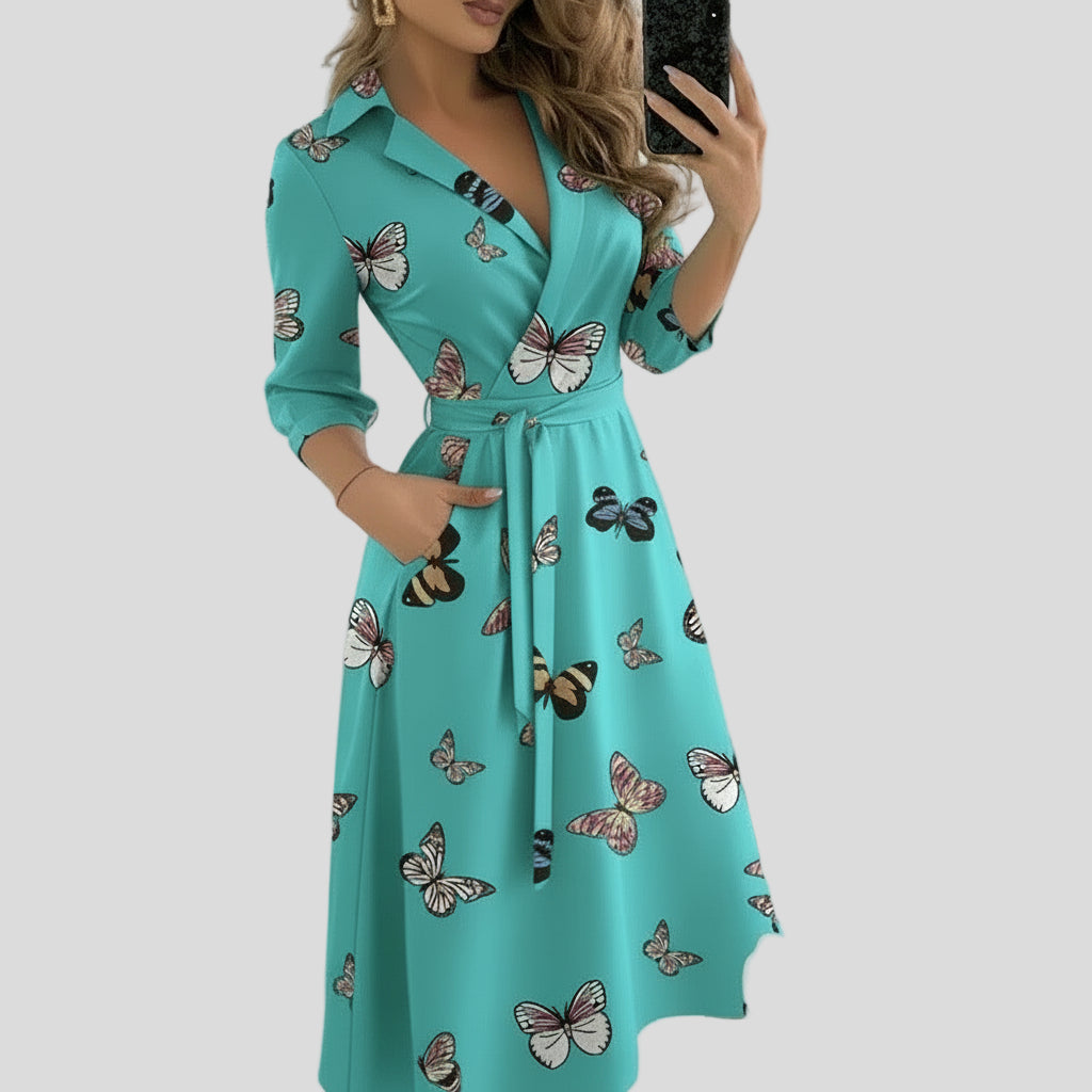 Gigi Midi Jurk met Overslag