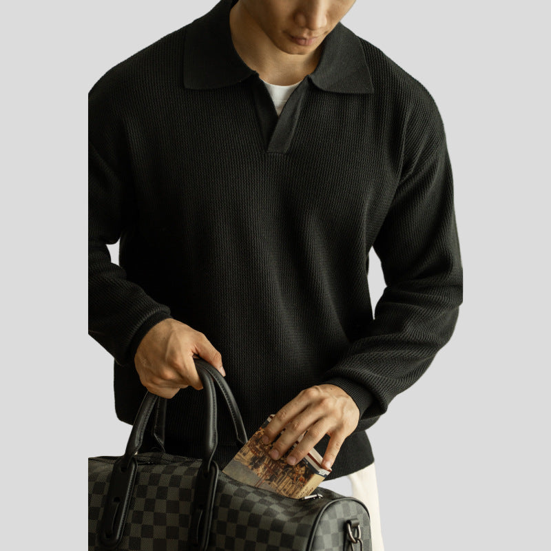 Bruno Gebreide Polo Sweater