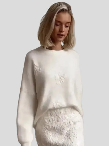 Ivory Fleur Couture Knit Set