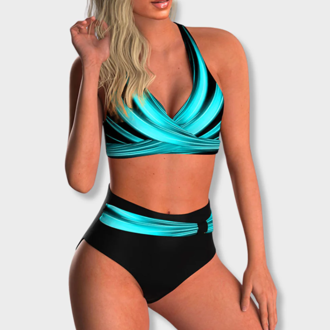 Wiktoria | Dwuczęściowy Komplet Bikini z Wysokim Stanem