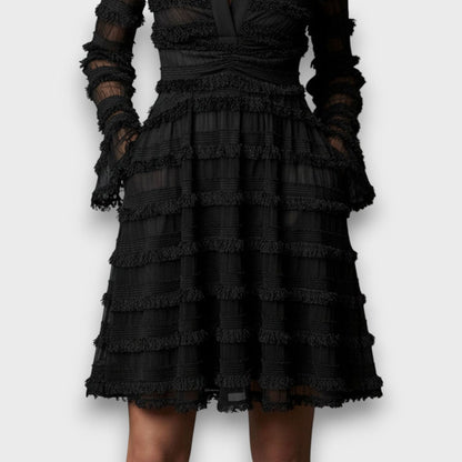 Parisa – Elegancka Czarna Sukienka Midi
