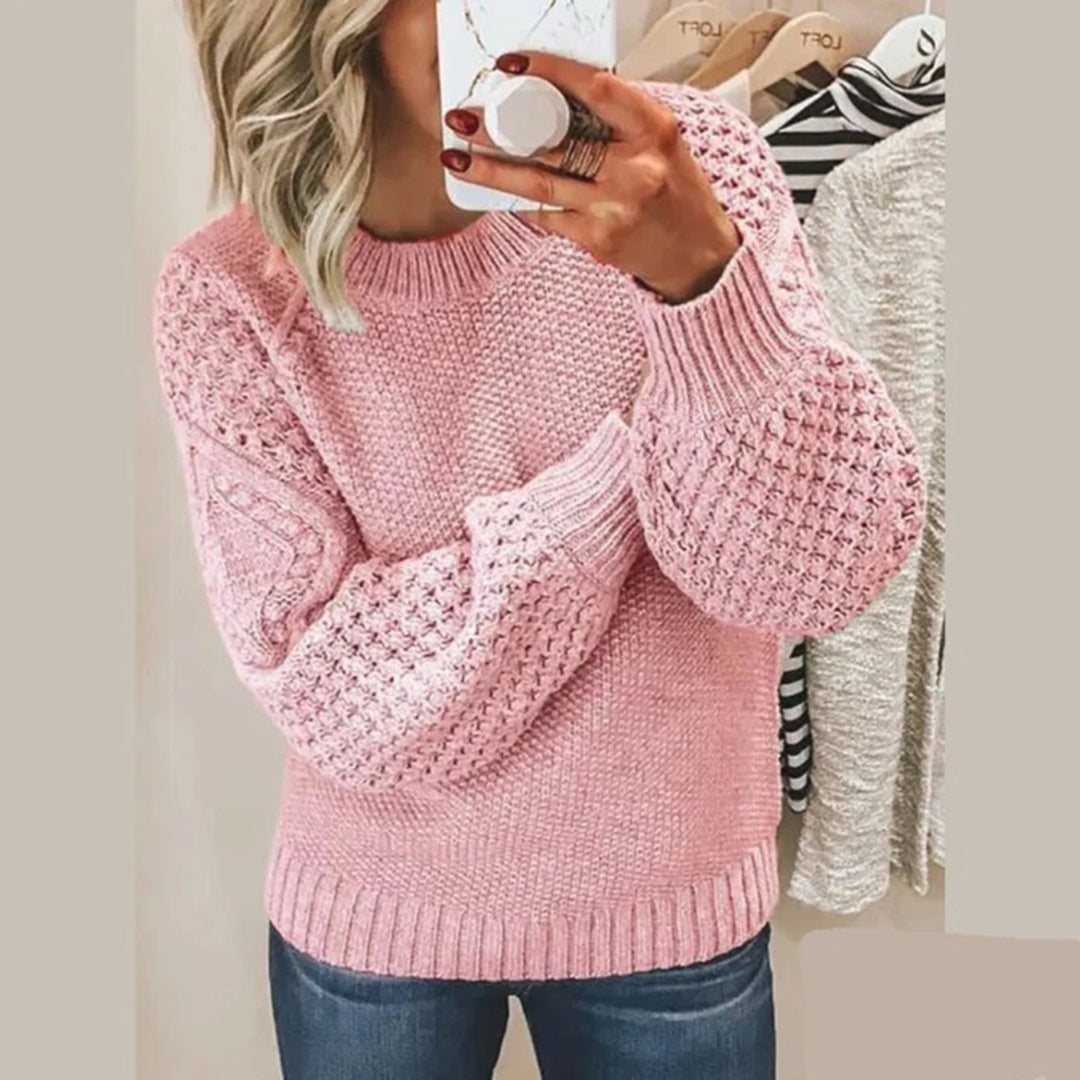 Damski sweter z grubym splotem – miękki, ciepły, oversize