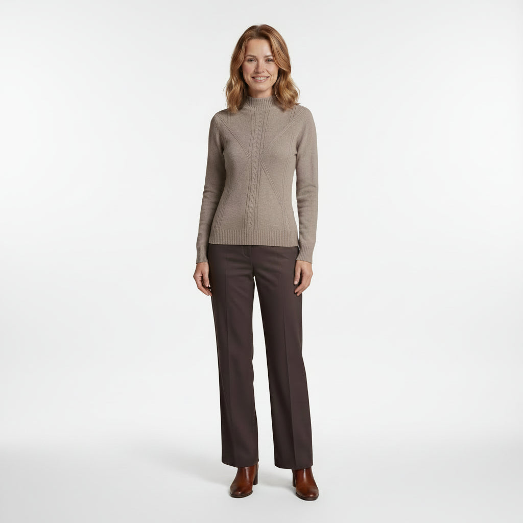 Evalina Elegancki Sweter z Golfem
