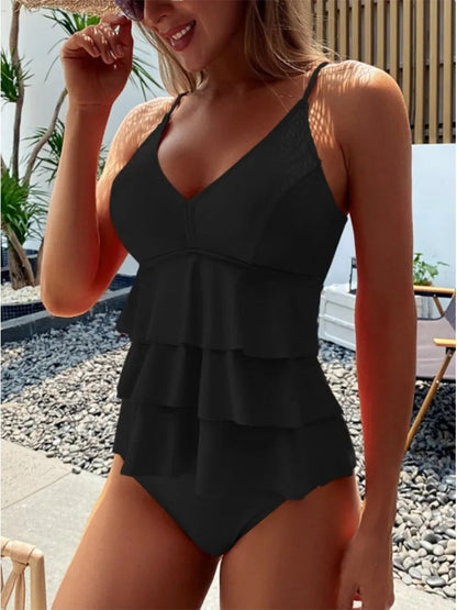 Elena – dwuczęściowy strój kąpielowy tankini z wysokim stanem