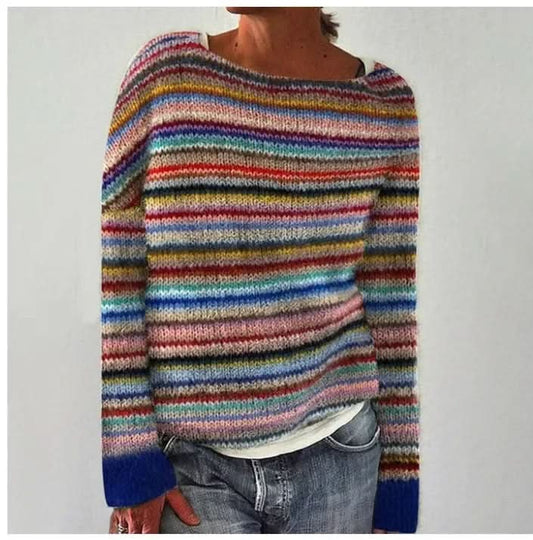 Sina | Drukowany Elegancki Sweter