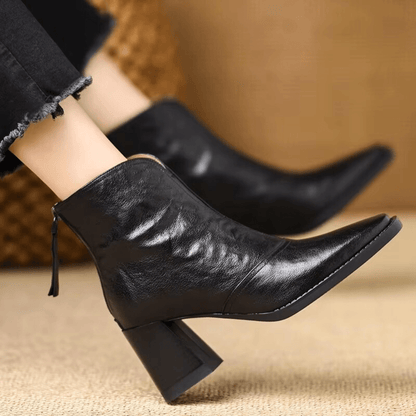 Ewa | Eleganckie Botki na Średnim Obcasie