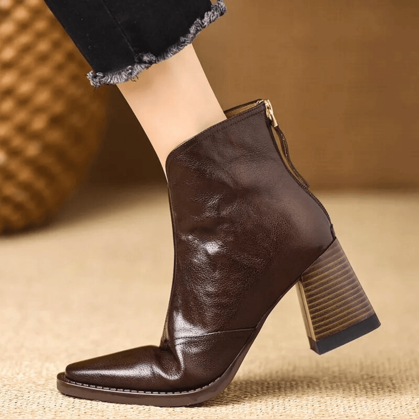 Ewa | Eleganckie Botki na Średnim Obcasie
